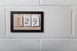 Wall Hanging Calendar in a Picture Frame Showing February 29 Leap Year
