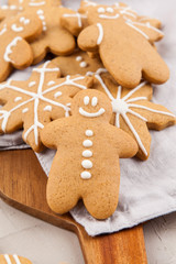 Wall Mural - Christmas homemade gingerbread cookies