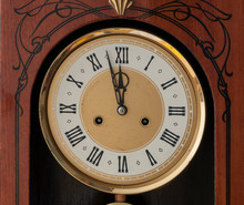 Old Clock With Roman Numerals.