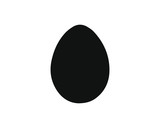 Fototapeta Na ścianę - Flat style egg icon shape. Easter design logo symbol silhouette. Vector illustration image. Isolated on white background.