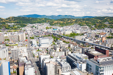 Sticker - Aerial View over Kyoto Japan