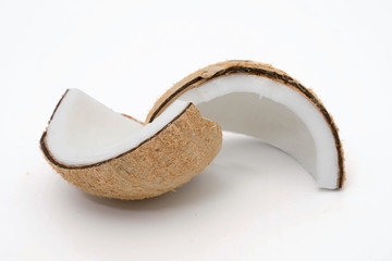 Wall Mural - coconuts isolated on the white