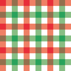 Canvas Print - checkered background of stripes in white, red and green