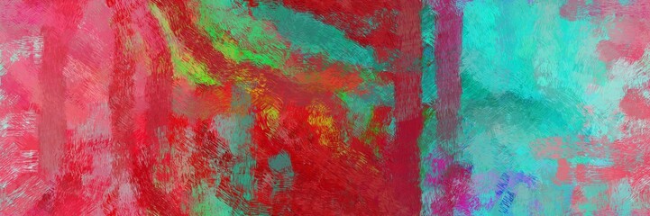 Poster - abstract seamless pattern brush painted texture with moderate red, light sea green and firebrick color. can be used as wallpaper, texture or fabric fashion printing