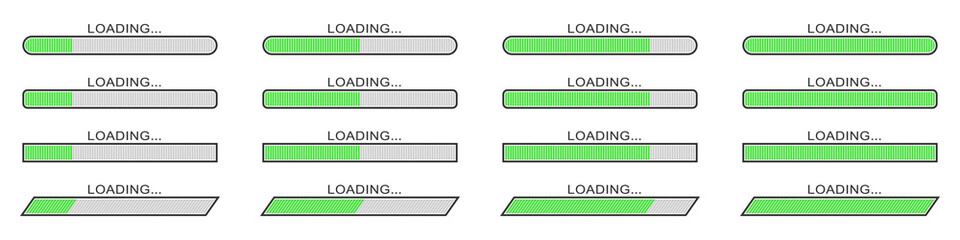 Wall Mural - set of vector loading icons.