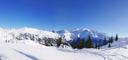 Wall Mural - holiday at the foot of Mont Blanc, France