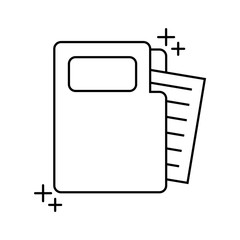 binder supply office line icon style