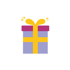 Poster - gift box celebration party flat icon design