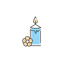 Poster - spa candle fill style icon