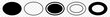 Label Oval Black | Logo Sticker | Emblem | Icon | Transparent Variations