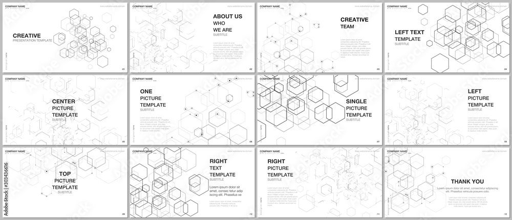 Presentation design vector templates, multipurpose template for ...