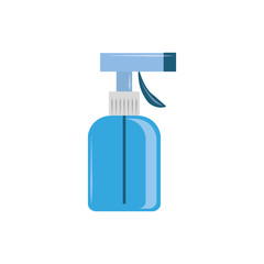 Sticker - spray bottle plastic flat icon blue