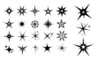 © coolvectormaker - set of spark icon or star shape or star shine black concept. easy to modify