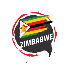 Wall Mural - Zimbabwe flag, vector illustration on a white background