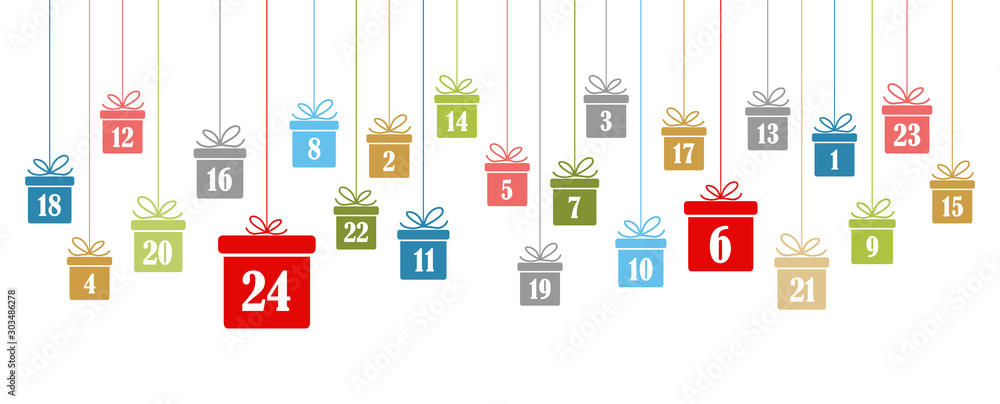 advent calendar 1 to 24 on christmas presents Stock Vector Adobe Stock advent calendar 1 to 24 on christmas presents Stock Vector Adobe Stock