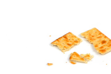 Crackers isolated on a white background