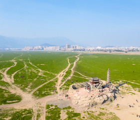 Sticker - lushan city scenery in dry season