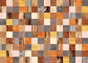 Canvas Print - Seamless background with wooden patterns