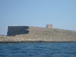 Malta coastal area with steep rocks