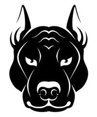 Wall Mural - Dog face symbol