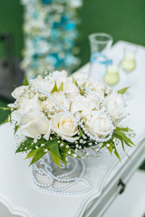 Wall Mural - Wedding ceremony. Arch; decorated with flowers.