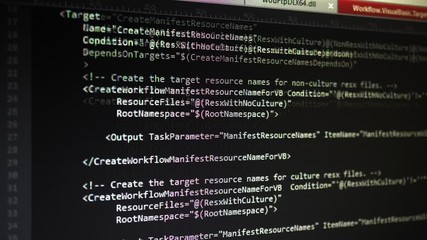 Wall Mural - digital html code background