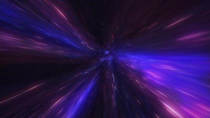Wall Mural - 4k motion design. looped seamless 3d animation of a flight through a light space tunnel.