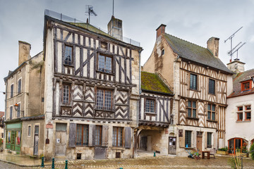 Wall Mural - Square in Noyers, Yonne, France