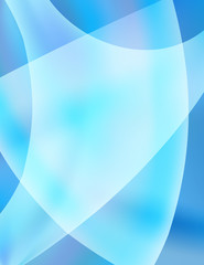 Poster - Blue gradient background with smooth rounded shapes. Vector pattern