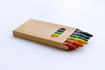 A small box of color pencils. Mock up