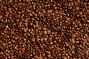 Roasted coffee beans background