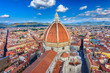 Florence Duomo. Basilica di Santa Maria del Fiore (Basilica of Saint Mary of the Flower) in Florence, Italy. Architecture and landmark of Florence. Cityscape of Florence