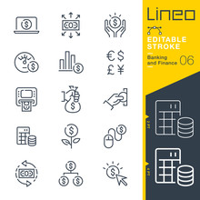 Lineo Editable Stroke - Banking And Finance Line Icons