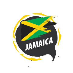 Wall Mural - Jamaica flag, vector illustration on a white background