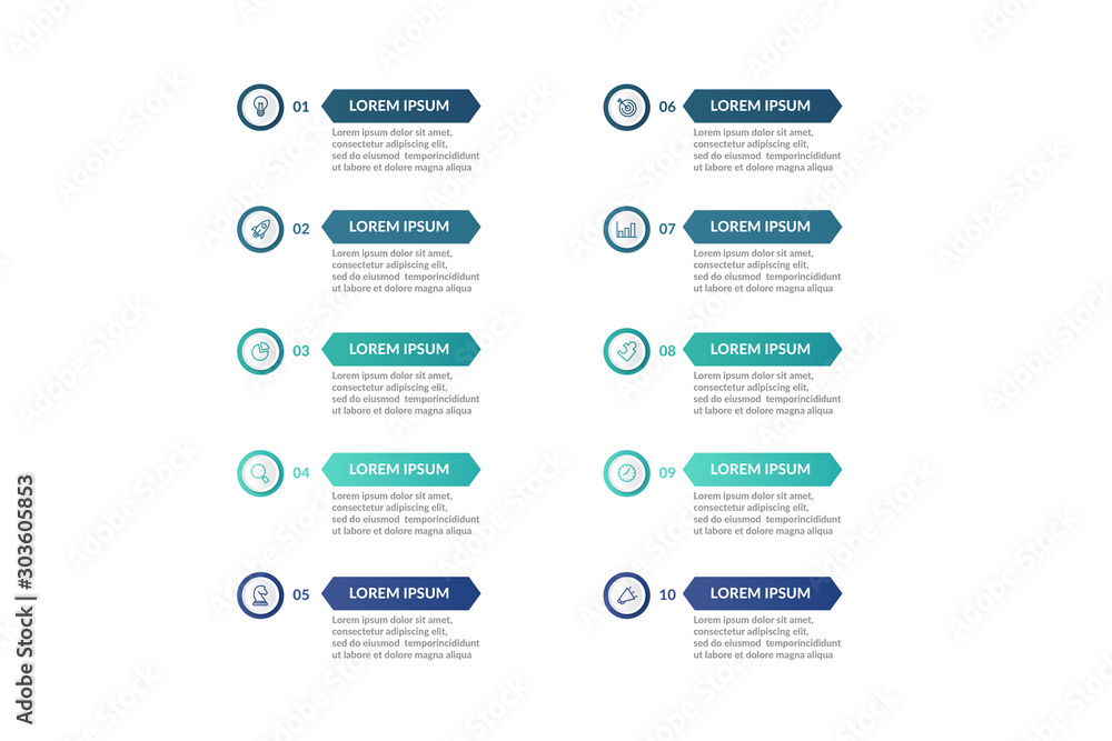 list infographic template design . business infographic concept for presentations, banner, workflow layout, process diagram, flow chart and how it work - obrazy, fototapety, plakaty 