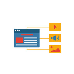 Wall Mural - digital content icon. simple flat element from content collection. creative digital content icon for
