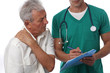 © dream@do - Doctor delivers the good news , Senior Care. Doctor explaining therapy results to patient