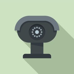 Wall Mural - Security camera icon. Flat illustration of security camera vector icon for web design