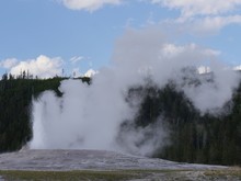 Eruptions At The Old Faithful Geyser Is One Of The Biggest Crowd-drawers At Yellowstone National Park, Wyoming.