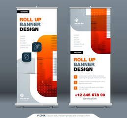 Wall Mural - business roll up banner stand. abstract roll up background for presentation. vertical roll up, x-sta