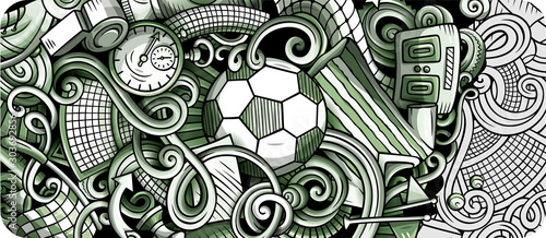  Fototapeta piłka nożna   pilka-nozna-recznie-rysowane-doodle-transparent-szczegolowe-ilustracje-kreskowek