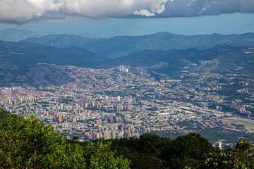 Aerial View from National Park el Avila in Venezuela Caracas. The Avila National Park protects part of the Cordillera de la Costa Central mountain range, in the coastal region central northern Venzl