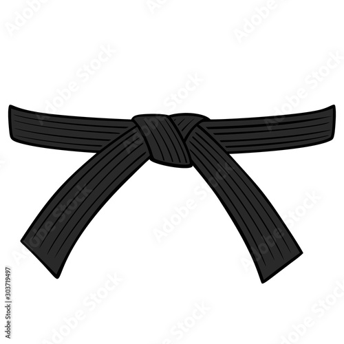 Black Belt - A cartoon illustration of a Karate Black Belt. – kaufen ...