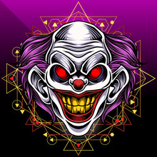 Clown Esport Mascot Logo Design