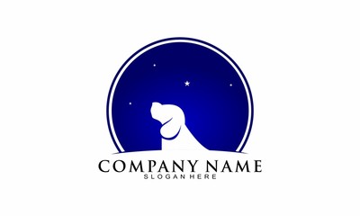 Wall Mural - Dog silhouette logo icon