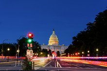 Capitol Building From Pennsylvania Avenue, Long Exposure, Washington DC