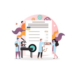 medical analysis vector concept for web banner, website page etc