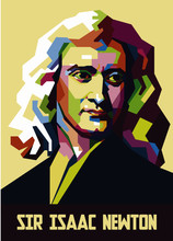 Sir Isaac Newton In Pop Art Portrait