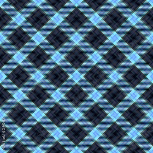 Fabric diagonal tartan, pattern textile, seamless design.