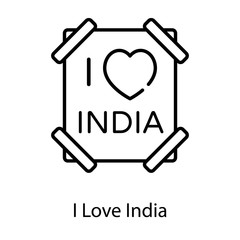 Sticker - Love India Vector 